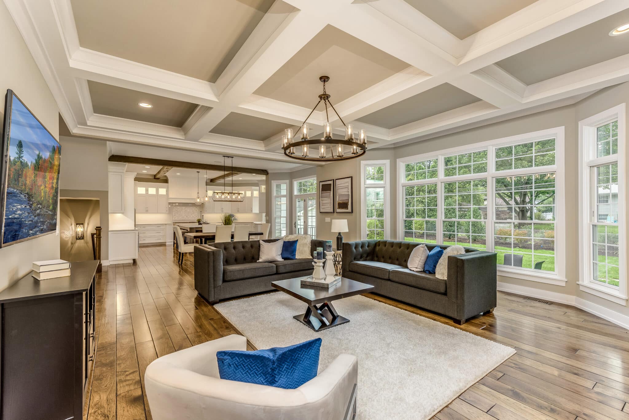 Clean window view in living room